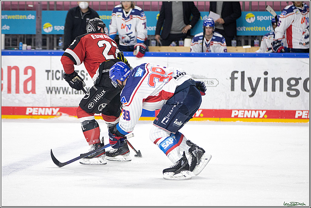 PENNY DEL; Koelner Haie- Adler Mannheim; Koeln, 02.01.2022